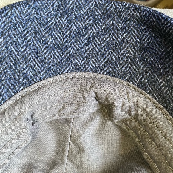 Penguin Mens Dark Blue Wool Tweed Newsboy Golf Casual Cap Hat - Picture 7 of 13